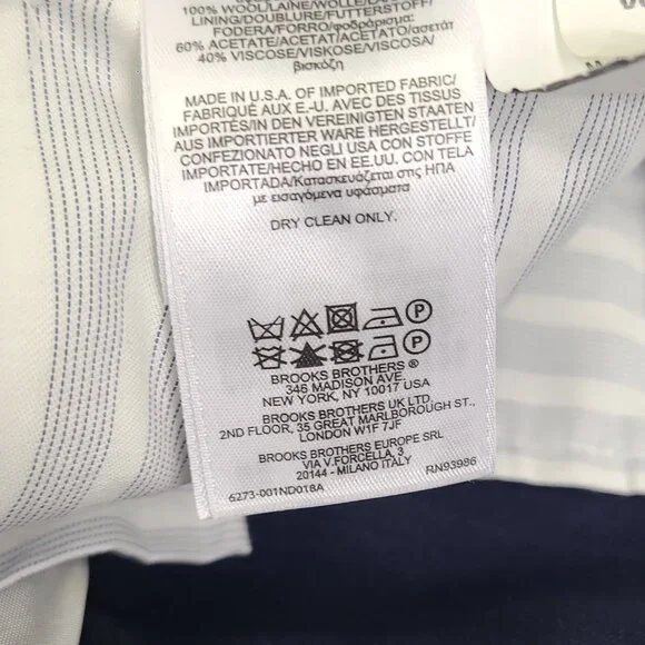 Brooks Brothers 1818 Regent Dress Pants W40xL30